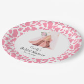 Cowboylaarzen & Trouwjurk Bruidsmeisjesfeest Papieren Bordje (Gekanteld)