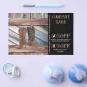 cowboylaarzen van antieke schuur hout westerse mod flyer (Enkel)