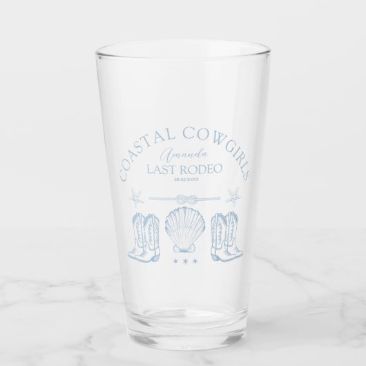 Cowboylaarzen voor dames Western vrijgezellenfeest Glas (Voorkant)