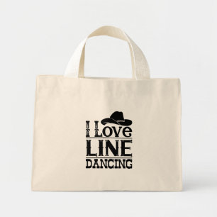 Cowboylaarzen voor lijn dansen Cowgirl Countrymuzi Mini Tote Bag