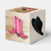 cowboylaarzen western Gepersonaliseerde gunstboxen Bedankdoosjes (Achterkant)