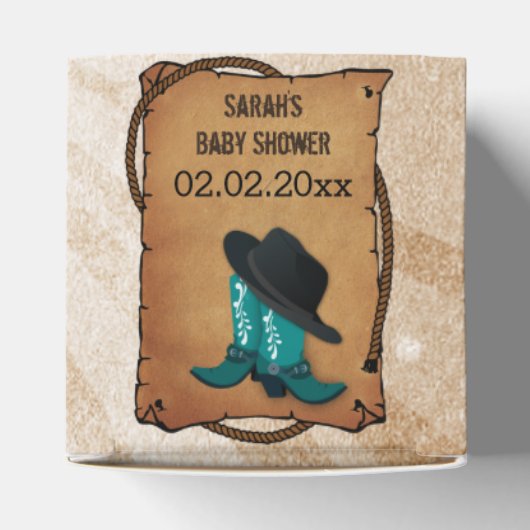 cowboylaarzen western Gepersonaliseerde gunstboxen Bedankdoosjes (Bovenkant)