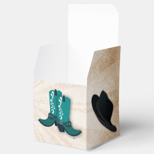 cowboylaarzen western Gepersonaliseerde gunstboxen Bedankdoosjes (Geopend)