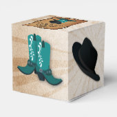 cowboylaarzen western Gepersonaliseerde gunstboxen Bedankdoosjes (Achterkant)