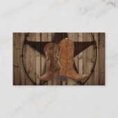 cowboylaarzen western land visitekaartje (Achterkant)