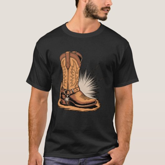 Cowboylaarzen Western T-shirt (Voorkant)