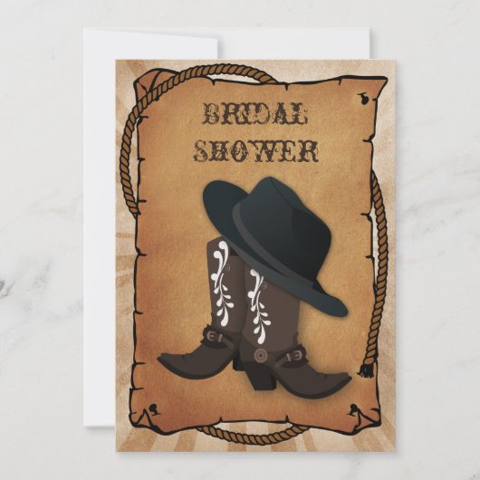 cowboylaarzen western Vrijgezellenfeest Kaart (Voorkant)