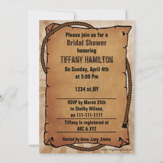 cowboylaarzen western Vrijgezellenfeest Kaart (Achterkant)