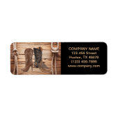  cowboylaarzen westerne mode etiket (Voorkant)