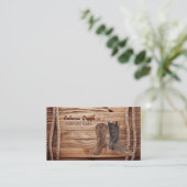  cowboylaarzen westerne mode visitekaartje (Staand voorkant)