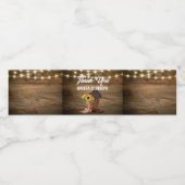 Cowboylaarzen Zonnebloem Westerne huwelijksgunst Waterfles Etiket (Enkel label)