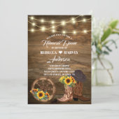 cowboyland westerne bruiloft repetitie diner kaart (Staand voorkant)