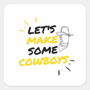 Cowboymakers Vierkante Sticker