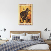 Cowboys Alles zal je Canvas Poster doden Afdruk (Insitu (Slaapkamer))