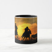 Cowboys and Steers Southwestern Sunset Mok (Midden)