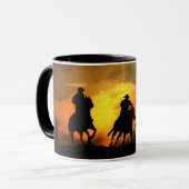 Cowboys and Steers Southwestern Sunset Mok (Voorkant links)