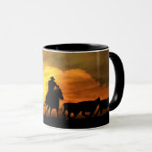 Cowboys and Steers Southwestern Sunset Mok (Voorkant rechts)