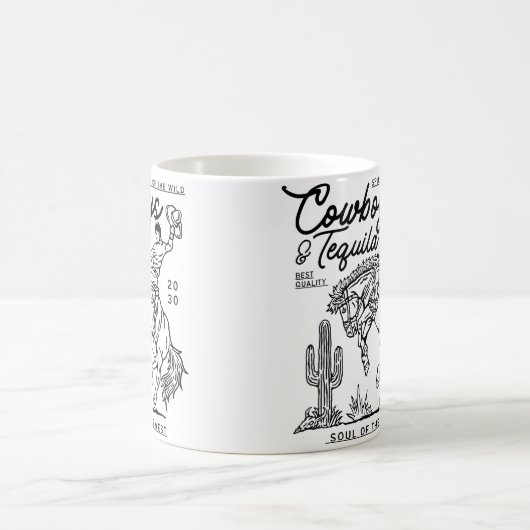 Cowboys And Tequila Texas Horse Riding Country Rod Koffiemok (Center)