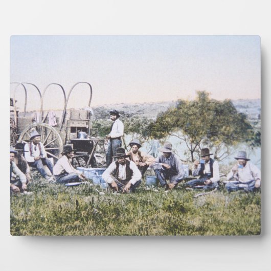 Cowboys at Lunch, 1904 (foto) Fotoplaat (Voorkant)