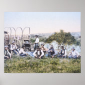 Cowboys at Lunch, 1904 (foto) Poster (Voorkant)