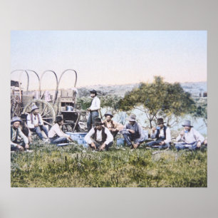 Cowboys at Lunch, 1904 (foto) Poster