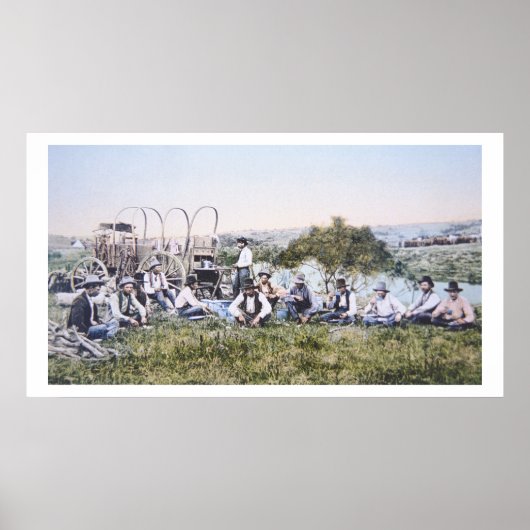 Cowboys at Lunch, 1904 (foto) Poster (Voorkant)
