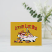 Cowboys Bathe Hier Briefkaart (Staand voorkant)