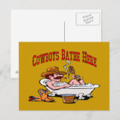 Cowboys Bathe Hier Briefkaart (Voorkant / Achterkant)