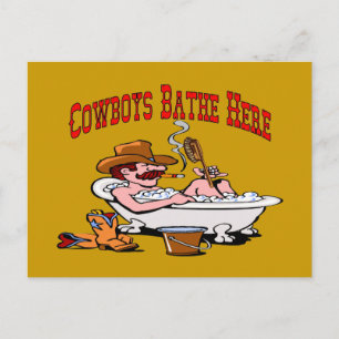Cowboys Bathe Hier Briefkaart