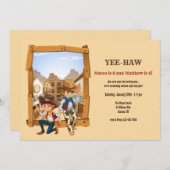 Cowboys Birthday Party Kaart (Voorkant / Achterkant)