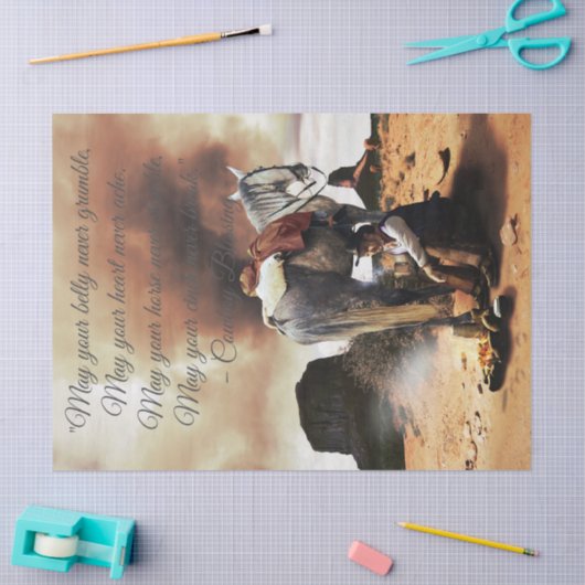 Cowboys Blessing Tissuepapier (Craft)
