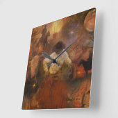 Cowboys - Boots, Wilde Paarden & Westerne Zonsonde Vierkante Klok (Hoek)