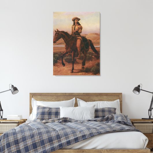  Cowboys, Buffalo Bill on Charlie van Cary Canvas Afdruk (Insitu (Slaapkamer))