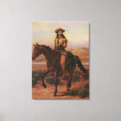  Cowboys, Buffalo Bill on Charlie van Cary Canvas Afdruk (Voorkant)