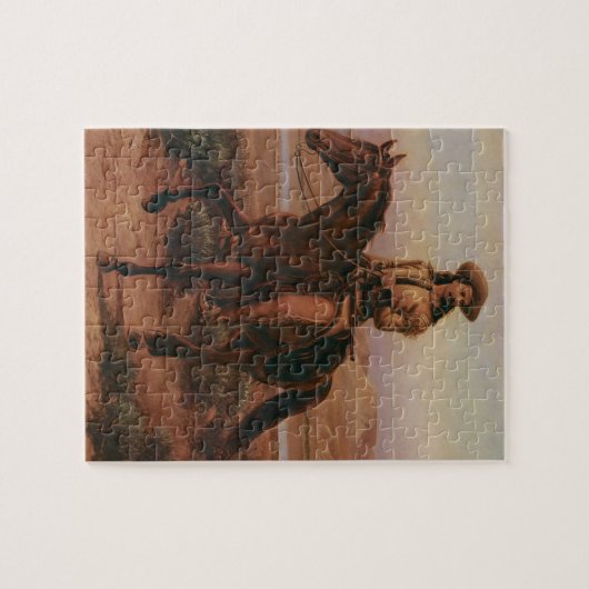  Cowboys, Buffalo Bill on Charlie van Cary Legpuzzel (Horizontaal)