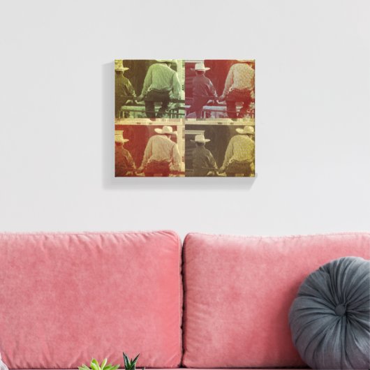 Cowboys Canvas Afdruk (Insitu (Woonkamer))