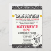 Cowboys & Cowgirl Bandana Birthday Party Invites (Voorkant)