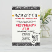 Cowboys & Cowgirl Bandana Birthday Party Invites (Staand voorkant)