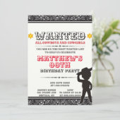 Cowboys & Cowgirl Bandana Birthday Party Invites (Staand voorkant)