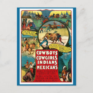 Cowboys, Cowgirl - Briefkaart