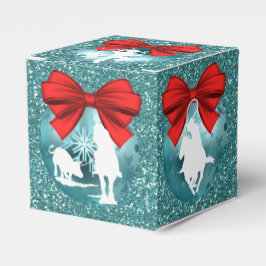 Cowboys Cowgirls Touwtrekken Op Blauwe Geschenk/Fe Bedankdoosjes