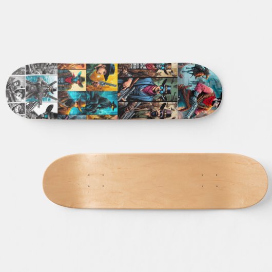 Cowboys Cyborg Comics Persoonlijk Skateboard (Horizontaal)