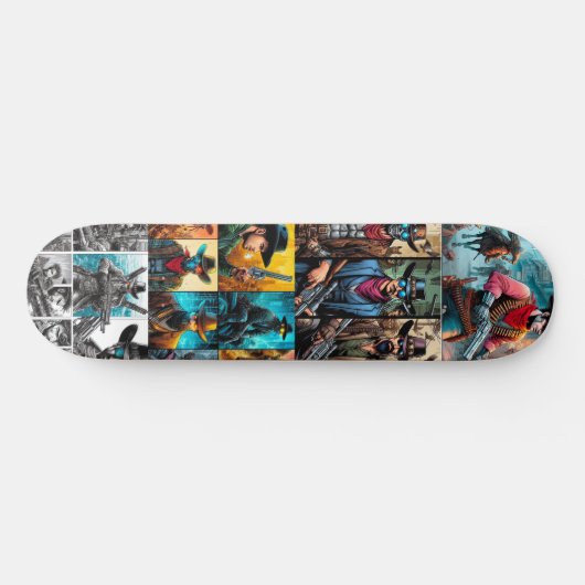 Cowboys Cyborg Comics Persoonlijk Skateboard (Horizontaal)