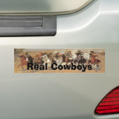  cowboys, een slag voor hout van Remington Bumpersticker (Op auto)