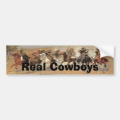  cowboys, een slag voor hout van Remington Bumpersticker (Voorkant)