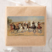 cowboys, een slag voor hout van Remington Etiket (Insitu)