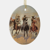  cowboys, een slag voor hout van Remington Keramisch Ornament (Rechts)