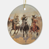  cowboys, een slag voor hout van Remington Keramisch Ornament (Links)