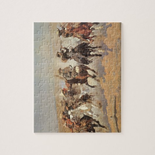 cowboys, een slag voor hout van Remington Legpuzzel (Verticaal)