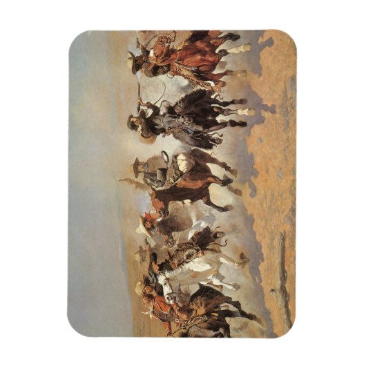  cowboys, een slag voor hout van Remington Magneet (Verticaal)